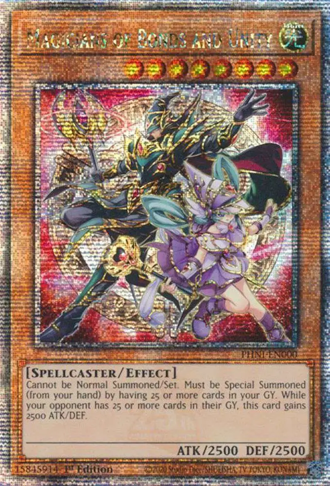 YuGiOh Trading Card Game Phantom Nightmare Single Card Quarter Century Secret Rare Magicians of Bonds and Unity PHNI-EN000 - ToyWiz YuGiOh Trading Card Game Phantom Nightmare Single Card Quarter Century Secret Rare Magicians of Bonds and Unity PHNI-EN000 - ToyWiz