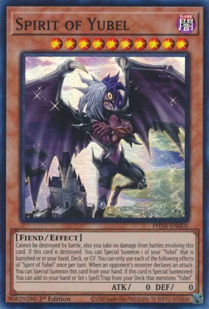 YuGiOh Trading Card Game Phantom Nightmare Super Rare Spirit of Yubel PHNI-EN001