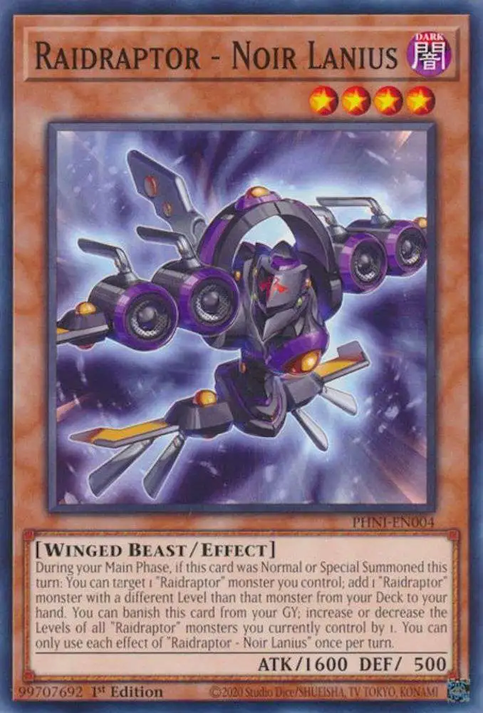 YuGiOh Trading Card Game Phantom Nightmare Common Raidraptor - Noir Lanius PHNI-EN004