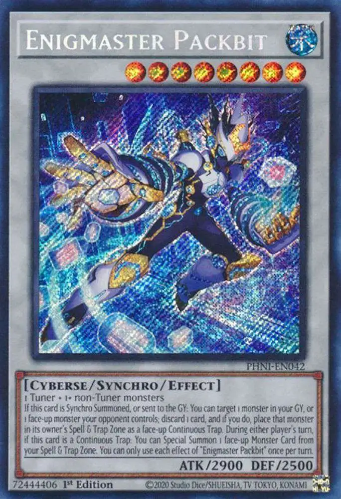 YuGiOh Trading Card Game Phantom Nightmare Secret Rare Enigmaster Packbit PHNI-EN042