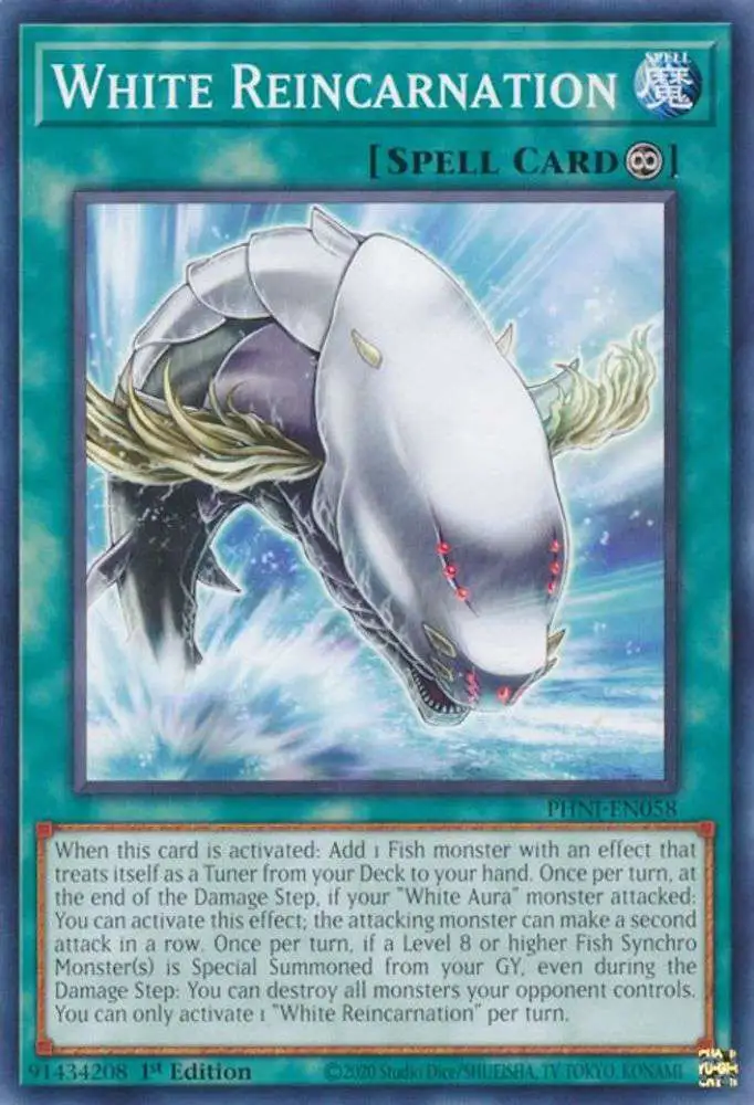 YuGiOh Trading Card Game Phantom Nightmare Common White Reincarnation PHNI-EN058