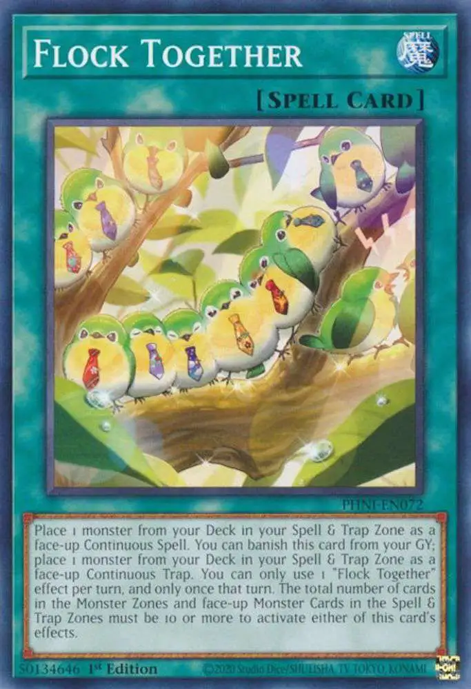 YuGiOh Trading Card Game Phantom Nightmare Common Flock Together PHNI-EN072