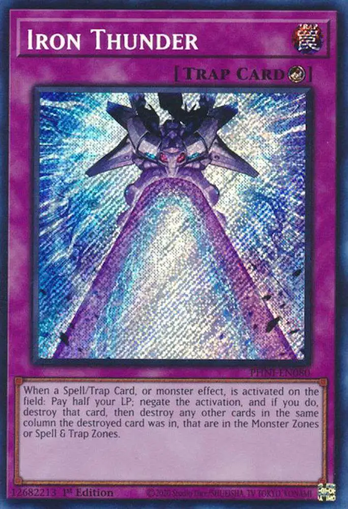 YuGiOh Trading Card Game Phantom Nightmare Single Card Secret Rare Iron Thunder PHNI-EN080 - ToyWiz YuGiOh Trading Card Game Phantom Nightmare Single Card Secret Rare Iron Thunder PHNI-EN080 - ToyWiz