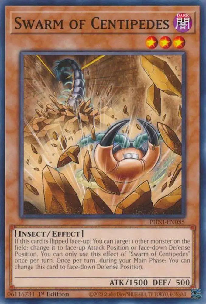 YuGiOh Trading Card Game Phantom Nightmare Common Swarm of Centipedes  PHNI-EN085