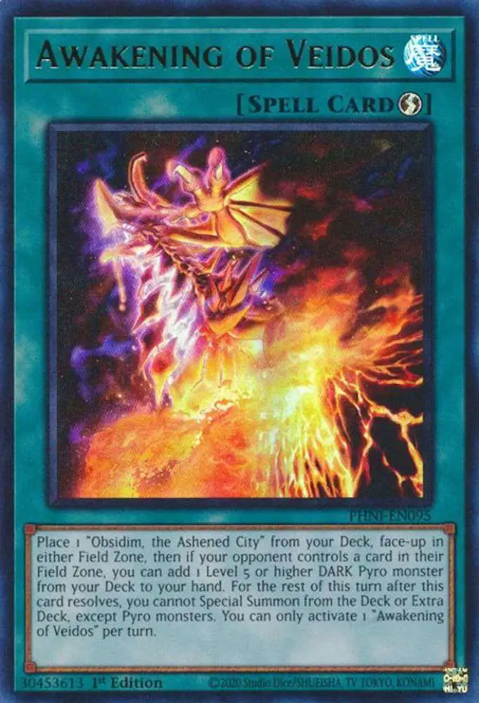 YuGiOh Trading Card Game Phantom Nightmare Ultra Rare Awakening of Veidos PHNI-EN095