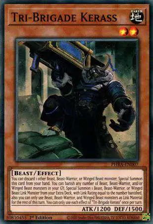 YuGiOh Trading Card Game Phantom Rage Super Rare Tri-Brigade Kerass PHRA-EN007