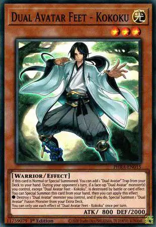 YuGiOh Trading Card Game Phantom Rage Super Rare Dual Avatar Feet - Kokoku PHRA-EN015