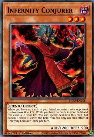 YuGiOh Trading Card Game Phantom Rage Common Infernity Conjurer PHRA-EN016