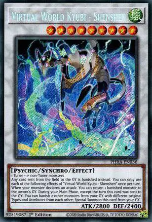 YuGiOh Trading Card Game Phantom Rage Secret Rare Virtual World Kyubi - Shenshen PHRA-EN036