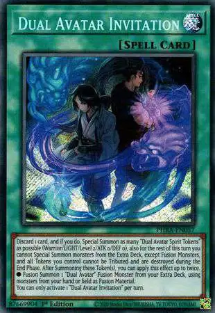 YuGiOh Trading Card Game Phantom Rage Secret Rare Dual Avatar Invitation PHRA-EN057