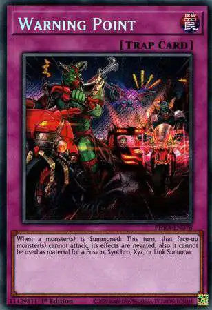 YuGiOh Trading Card Game Phantom Rage Secret Rare Warning Point PHRA-EN078