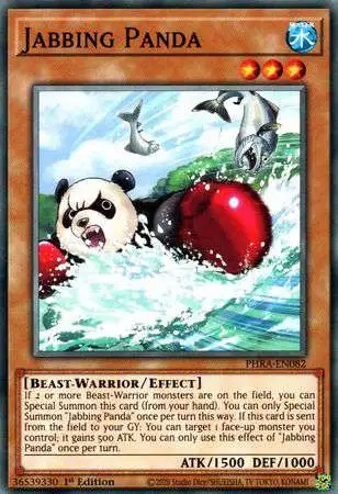 YuGiOh Trading Card Game Phantom Rage Common Jabbing Panda PHRA-EN082