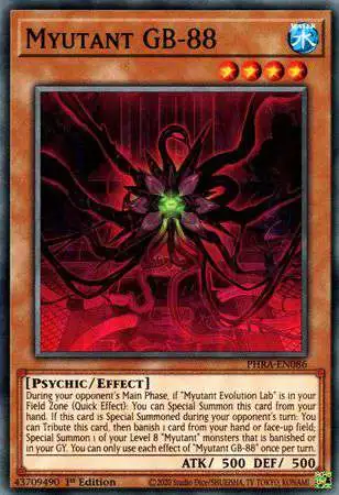 YuGiOh Trading Card Game Phantom Rage Common Myutant GB-88 PHRA-EN086