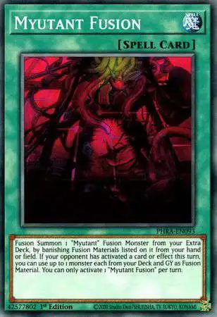 YuGiOh Trading Card Game Phantom Rage Common Myutant Fusion PHRA-EN093 YuGiOh Trading Card Game Phantom Rage Common Myutant Fusion PHRA-EN093