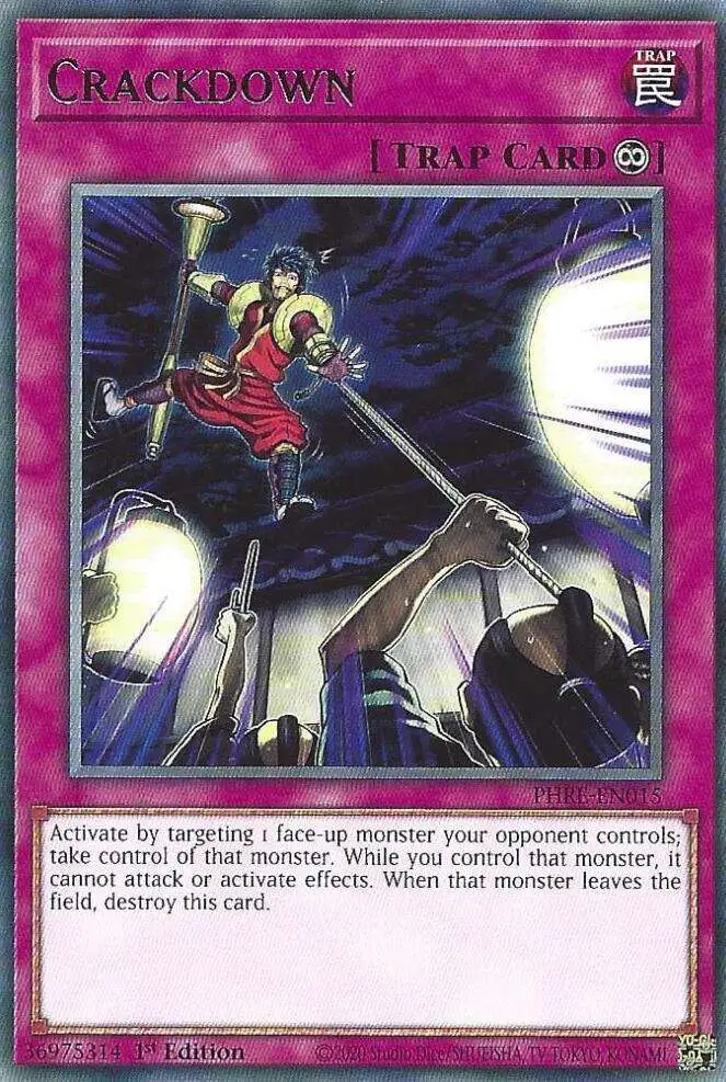 YuGiOh Trading Card Game Phantom Revenge Rare Crackdown PHRE-EN015