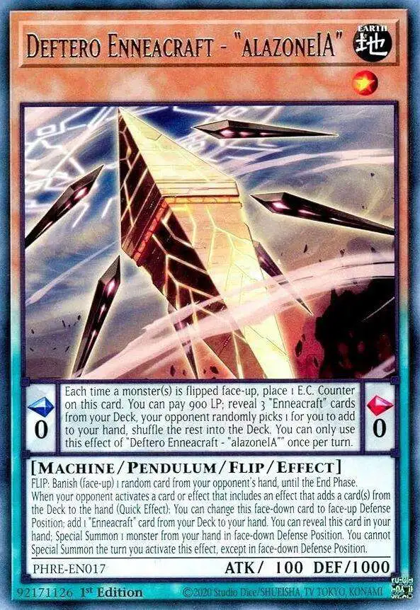 YuGiOh Trading Card Game Phantom Revenge Single Card Rare Deftero Enneacraft - alazoneIA PHRE-EN017 - ToyWiz YuGiOh Trading Card Game Phantom Revenge Single Card Rare Deftero Enneacraft - alazoneIA PHRE-EN017 - ToyWiz