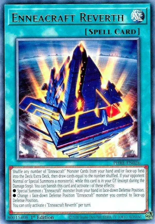 YuGiOh Trading Card Game Phantom Revenge Rare Enneacraft Reverth PHRE-EN026