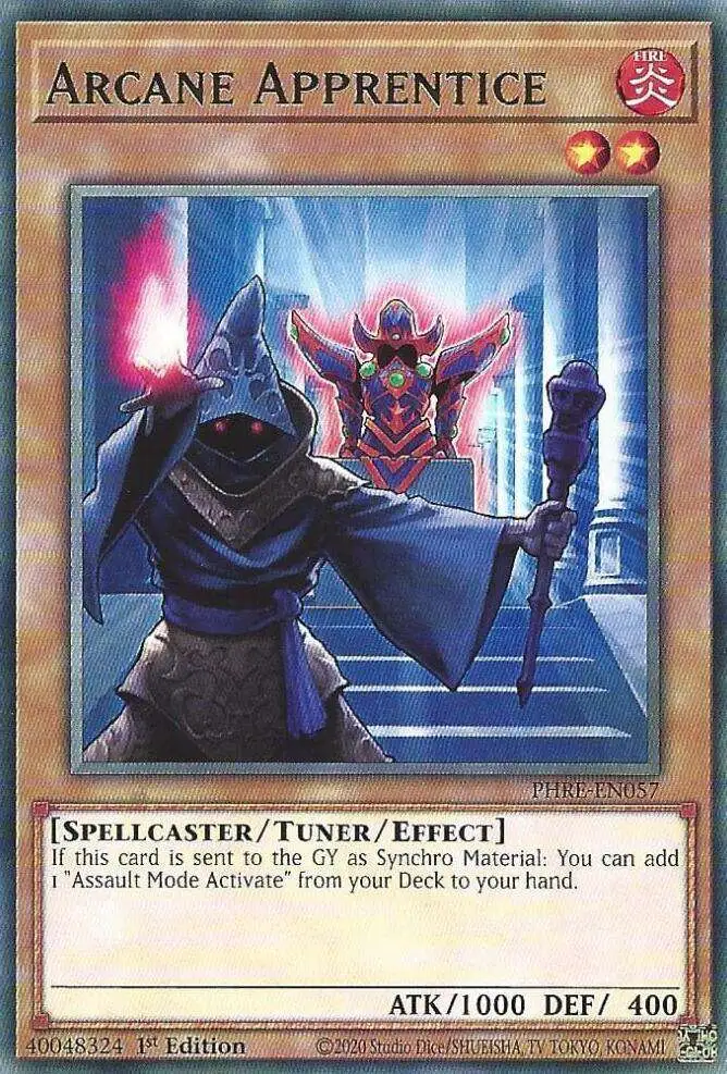 YuGiOh Trading Card Game Phantom Revenge Rare Arcane Apprentice PHRE-EN057