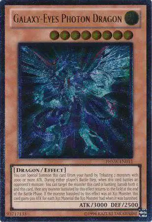 YuGiOh Trading Card Game Photon Shockwave Ultimate Rare Galaxy-Eyes Photon Dragon PHSW-EN011