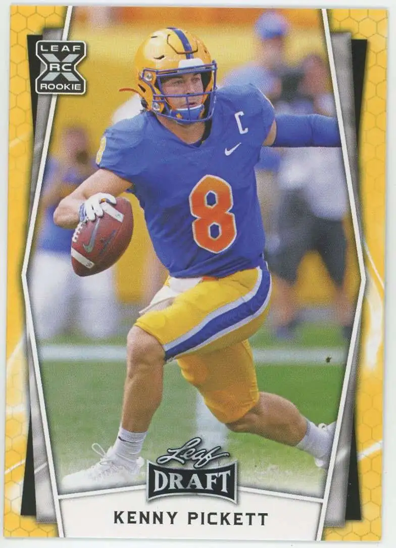 NFL 2022 Draft Football Single Card Gold Kenny Pickett B7 Rookie - ToyWiz