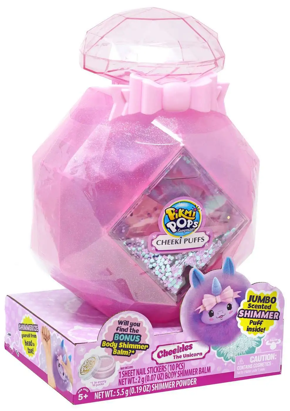 Pikmi Pops Surprise! Series 5 Cheeki Puffs LARGE Cheekles The Unicorn Plush