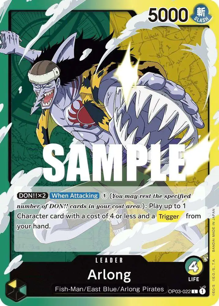 One Piece Trading Card Game Pillars of Strength Leader Arlong OP03-022