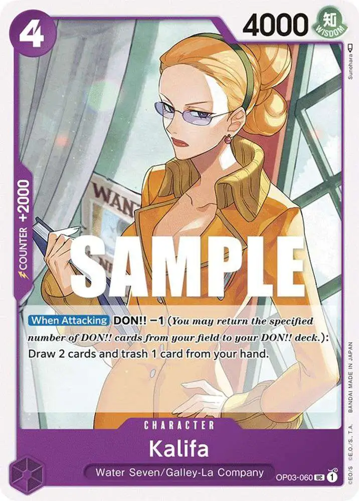 One Piece Trading Card Game Pillars of Strength Uncommon Kalifa OP03-060