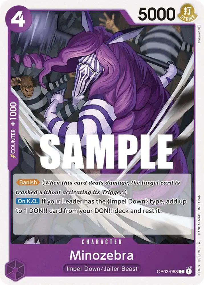 One Piece Trading Card Game Pillars of Strength Common Minozebra OP03-068