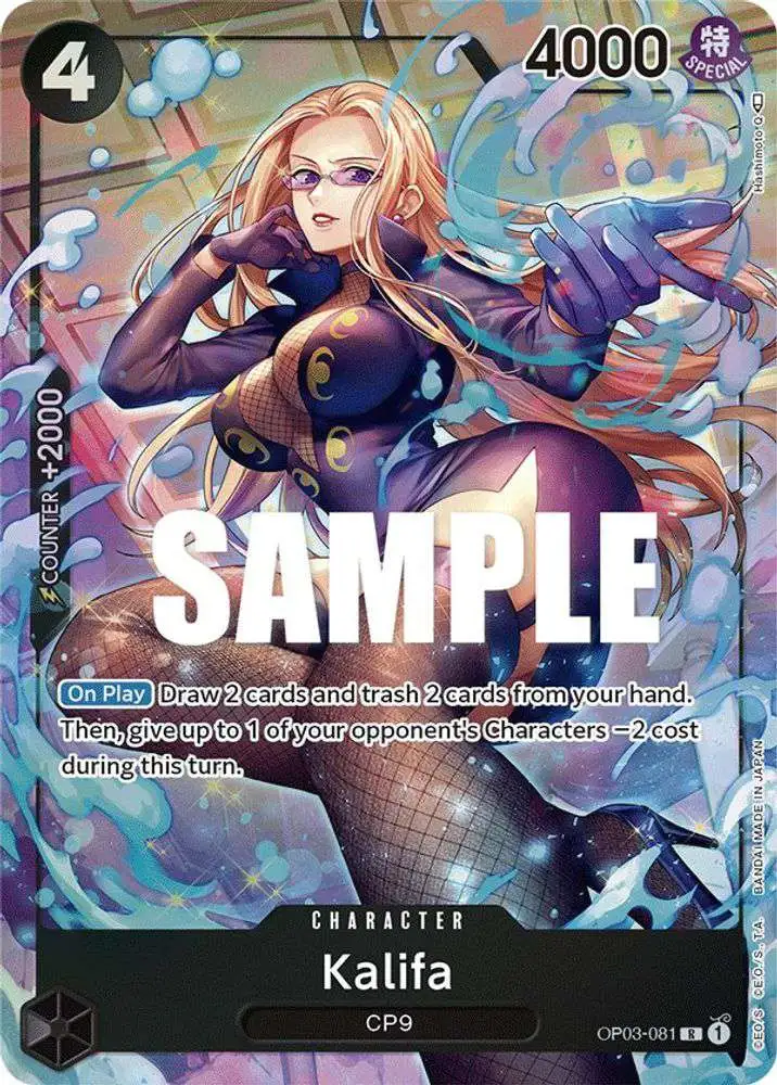 One Piece Trading Card Game Pillars of Strength Single Card Rare Kalifa  OP03-081 Alternate Art - ToyWiz