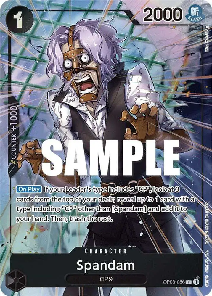 One Piece Trading Card Game Pillars of Strength Rare Spandam OP03-086 [Alternate Art]