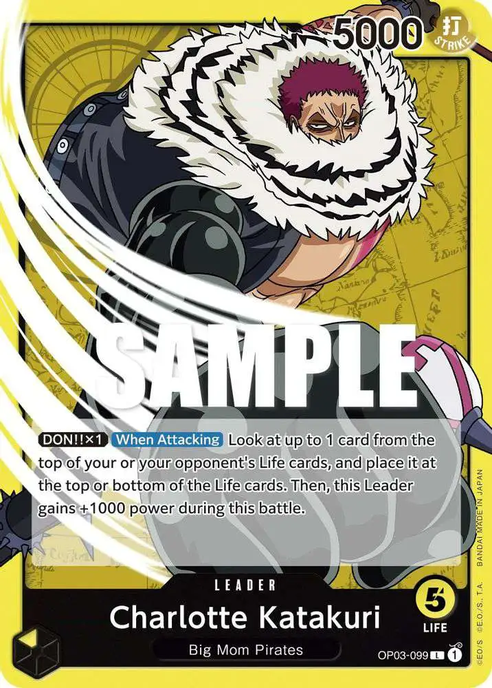 One Piece Trading Card Game Pillars of Strength Leader Charlotte Katakuri OP03-099