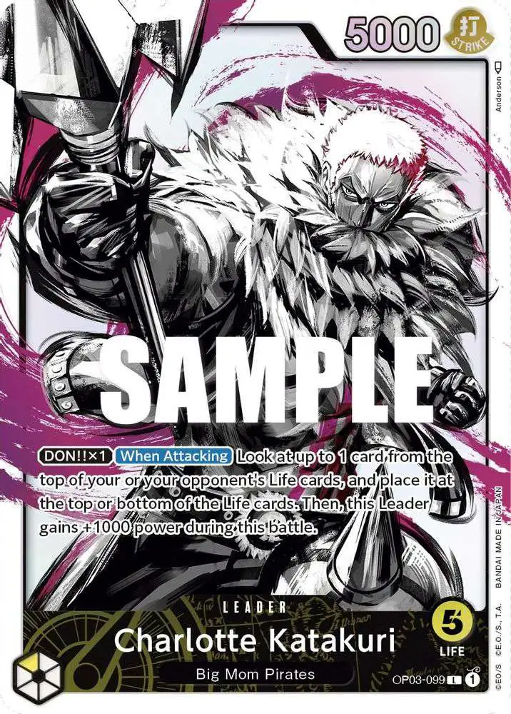 One Piece Trading Card Game Pillars of Strength Leader Charlotte Katakuri OP03-099 [Alternate Art]