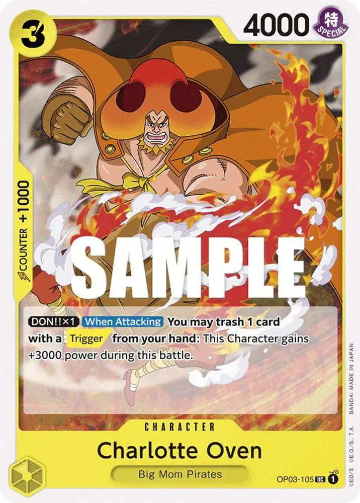 One Piece Trading Card Game Pillars of Strength Uncommon Charlotte Oven OP03-105