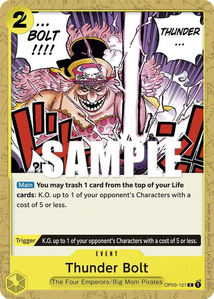 One Piece Trading Card Game Pillars of Strength Common Thunder Bolt OP03-121