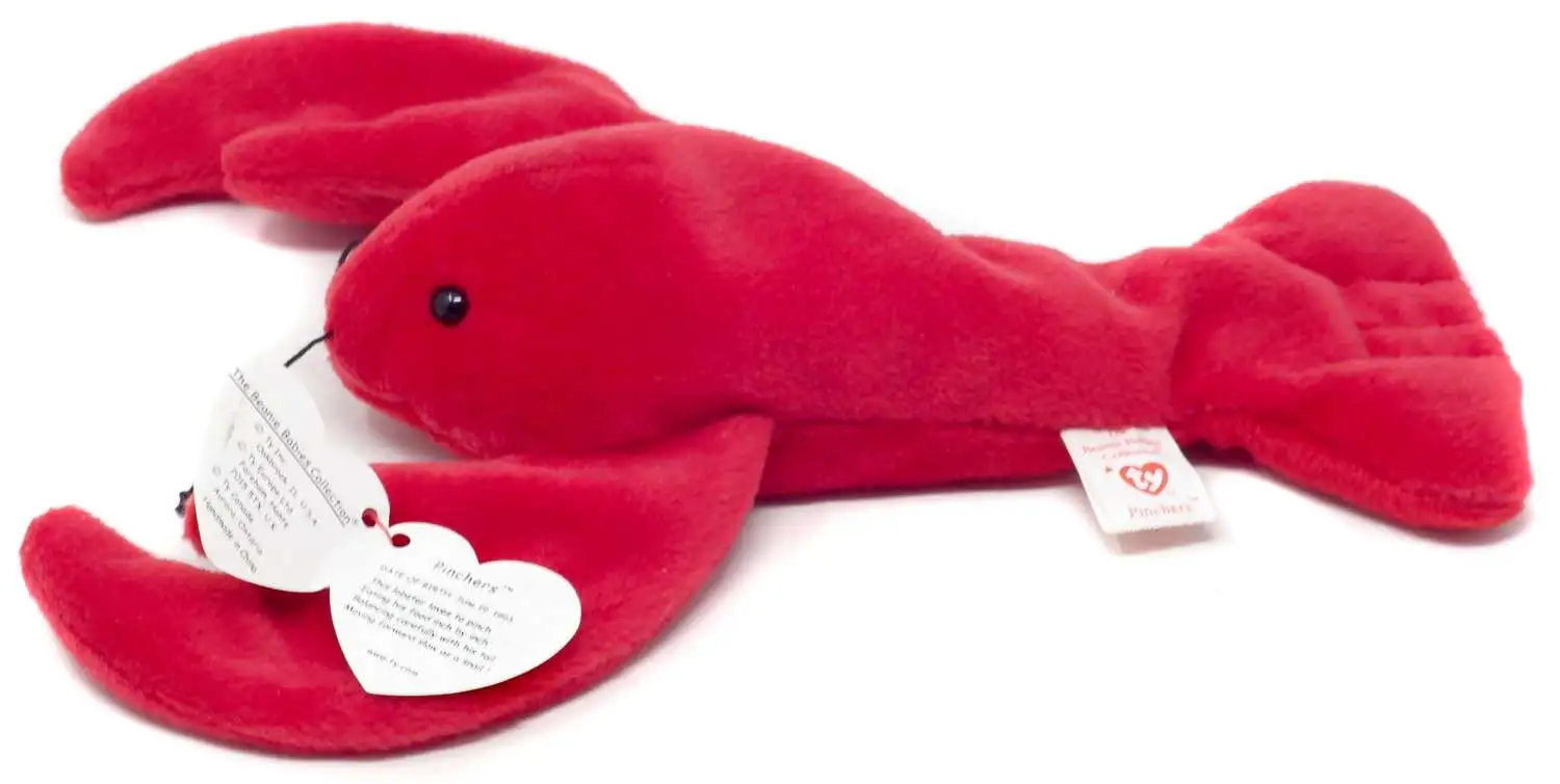 Beanie Babies Pinchers the Lobster Beanie Baby Plush 5th Gen Hang Tag