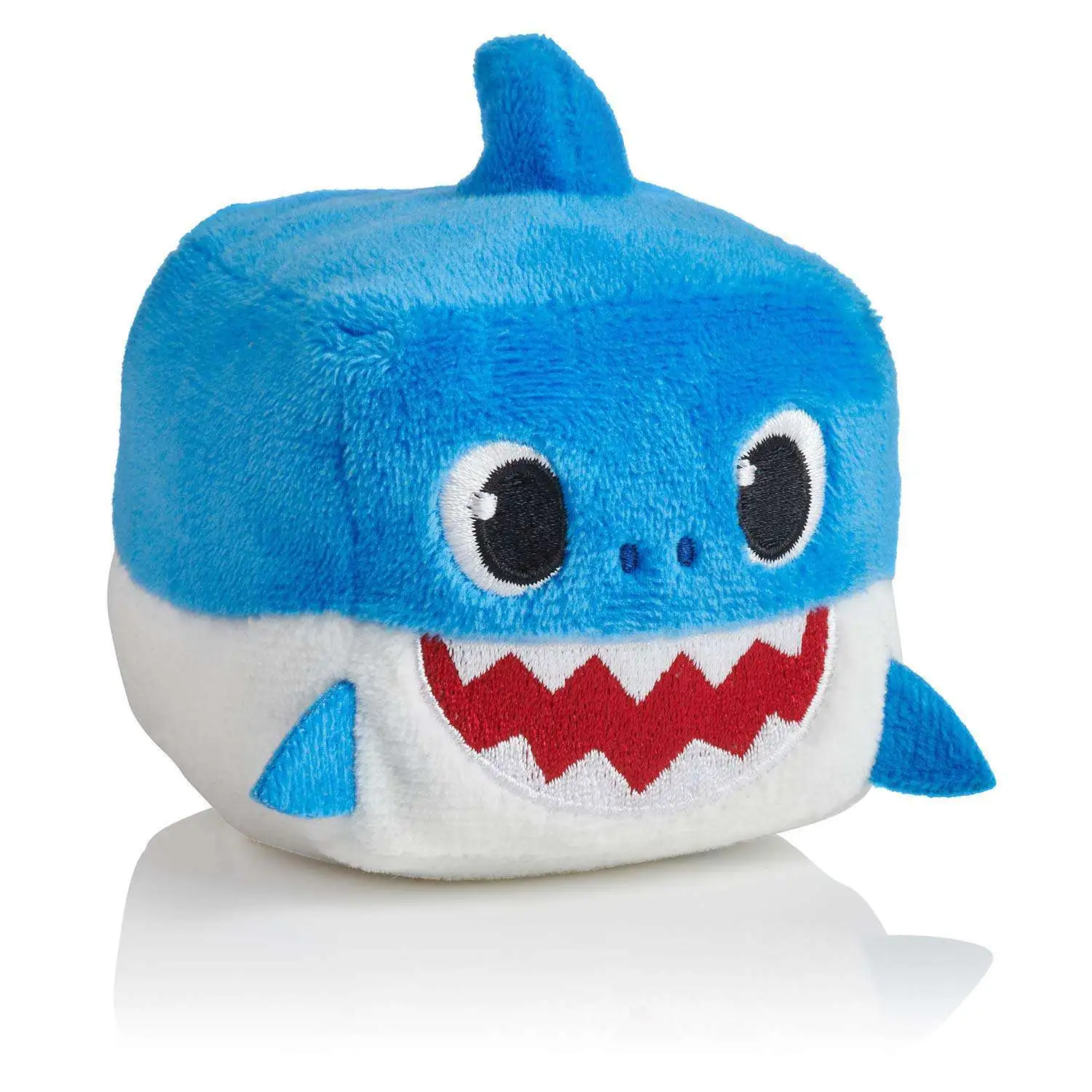 Pinkfong Baby Shark Daddy Shark Plush Cube with Sound Blue WowWee - ToyWiz