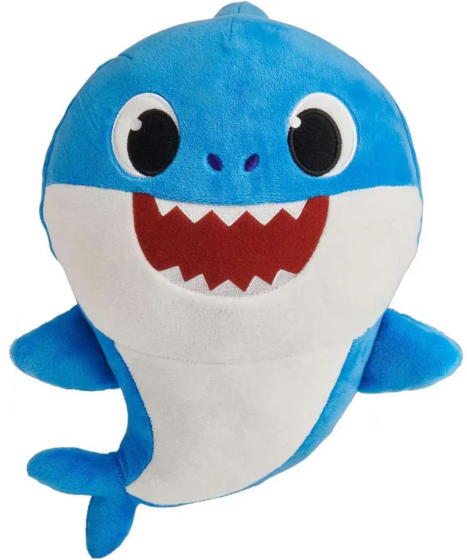 Pinkfong Baby Shark Daddy Shark 10 Plush Doll With Sound Blue Wowwee Toywiz