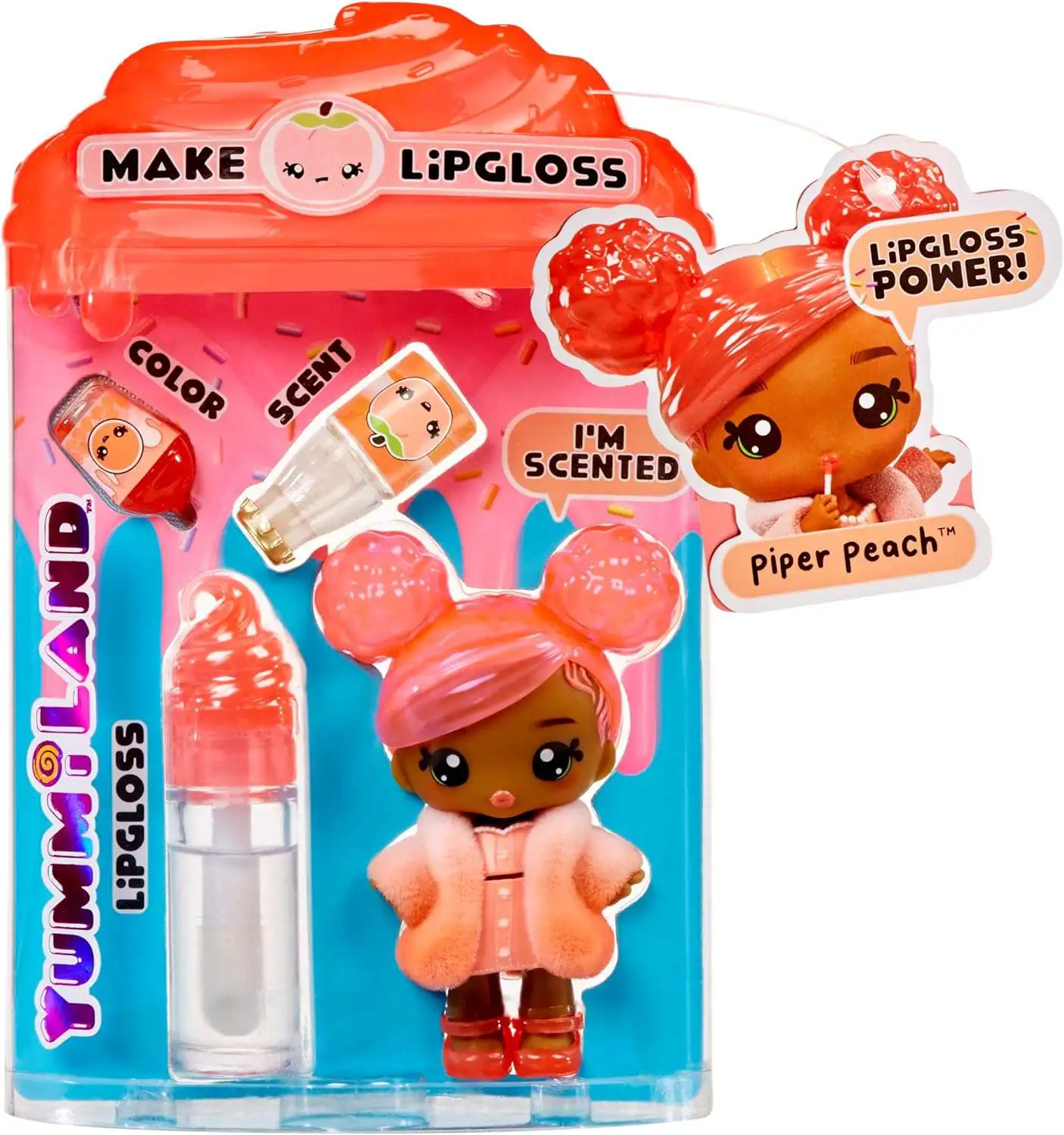 Yummiland Make Lipgloss Piper Peach Doll Scented MGA Entertainment - ToyWiz