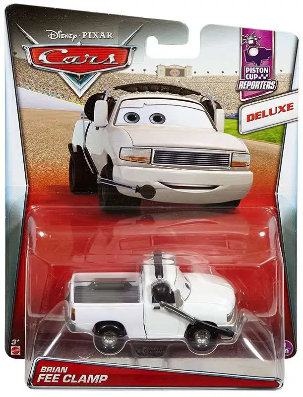 Disney / Pixar Cars Cars Piston Cup Reporters Brian Fee Clamp Deluxe Diecast Car #1/10 [Loose]