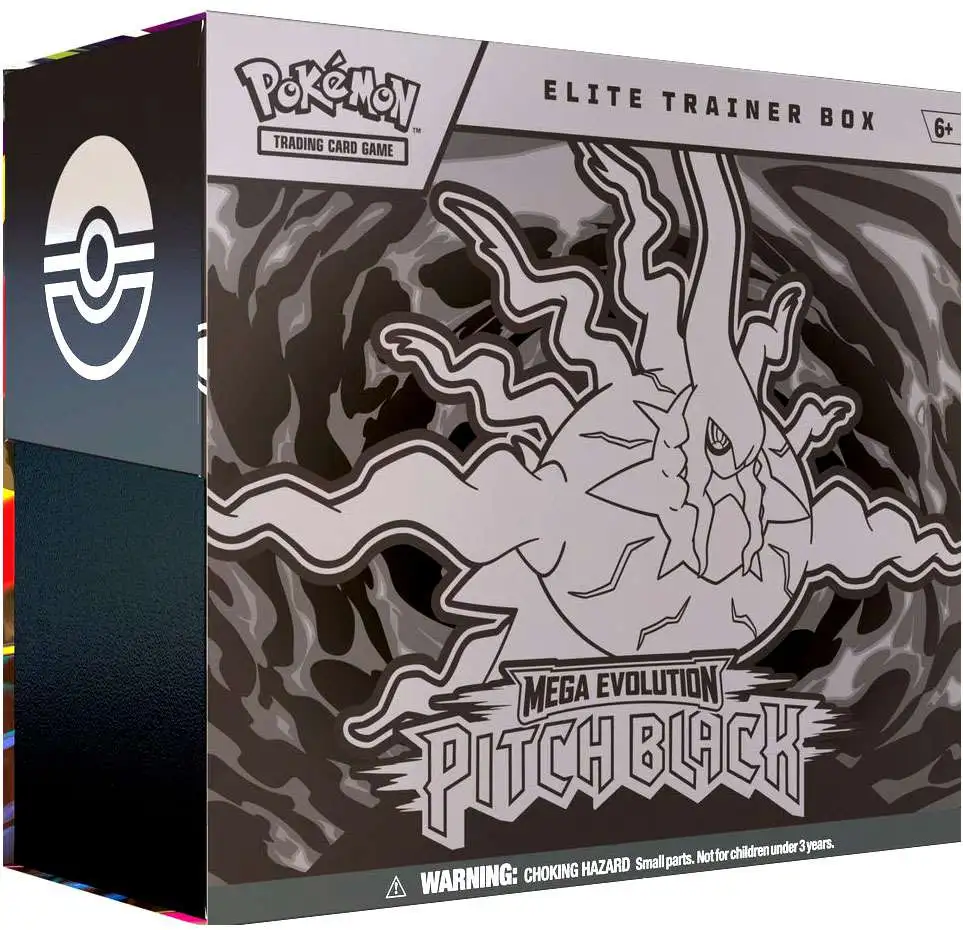 Pokemon Mega Evolution Pitch Black Elite Trainer Box [9 Booster Packs, Promo Card, 65 Card Sleeves & More] (Pre-Order ships July)