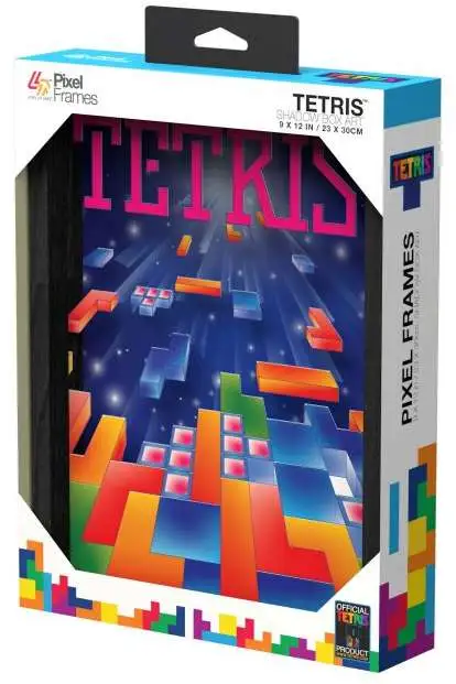 Tetris Pixel Frames Tetris Shadow Box Art 9x12 Kool Brands - ToyWiz