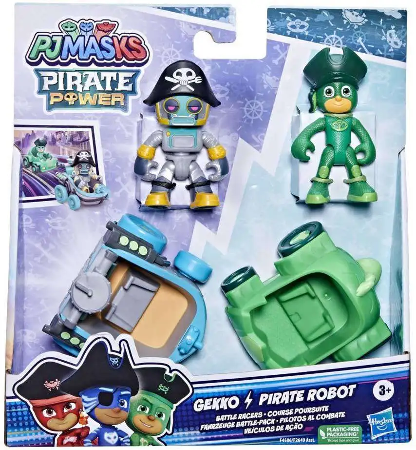 Disney Junior PJ Masks Pirate Power Gekko & Pirate Robot Battle Racers Figure Set