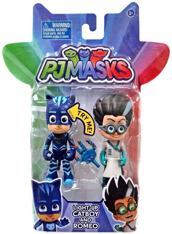 Disney Junior PJ Masks Light-Up Catboy & Romeo Action Figure 2-Pack