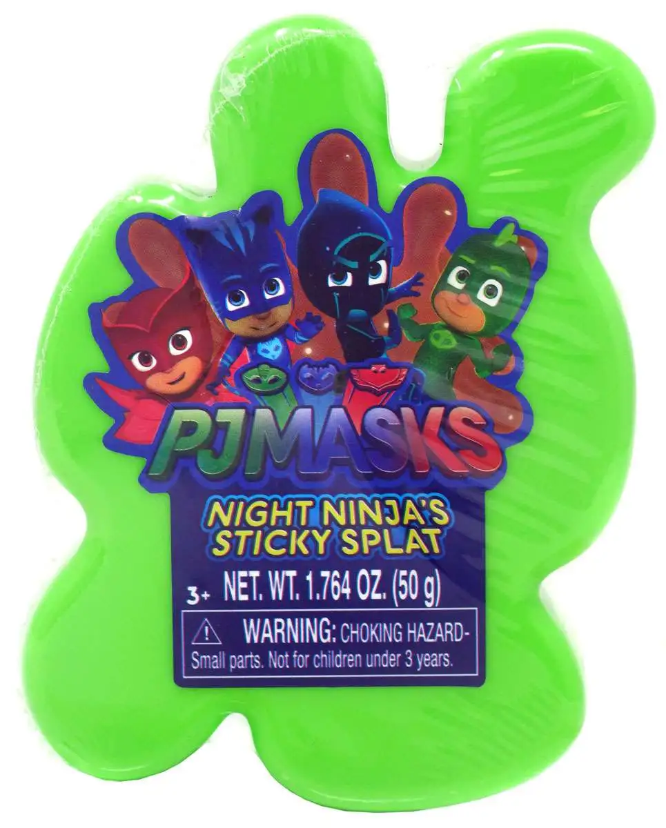6 Each Disney Junior PJ Masks Night Ninja’s Sticky Splat 1.764 OZ Slime 3 Colors 