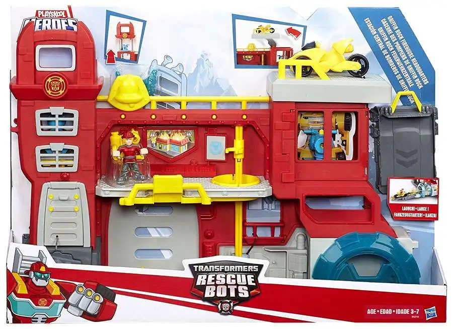 Transformers Playskool Heroes Rescue Bots Griffin Rock Firehouse ...