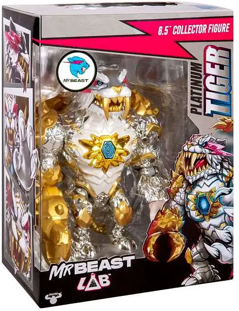 MrBeast Lab PLATINUM Tiger 6.5 Collector Figure Moose Toys
