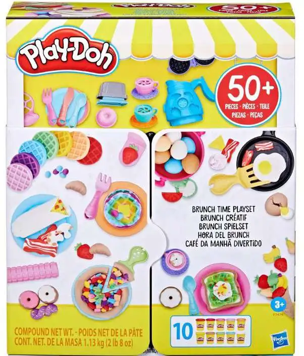 Playdough mash - find tools in the kitchen for children to play