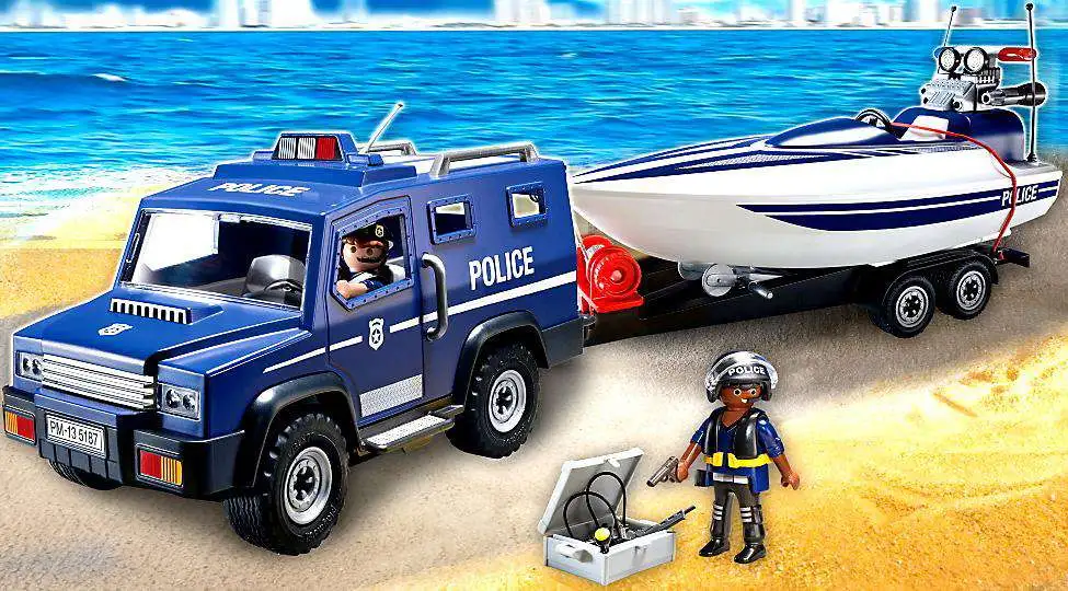 Playmobil City Action Police with Speedboat Set 5187 ToyWiz