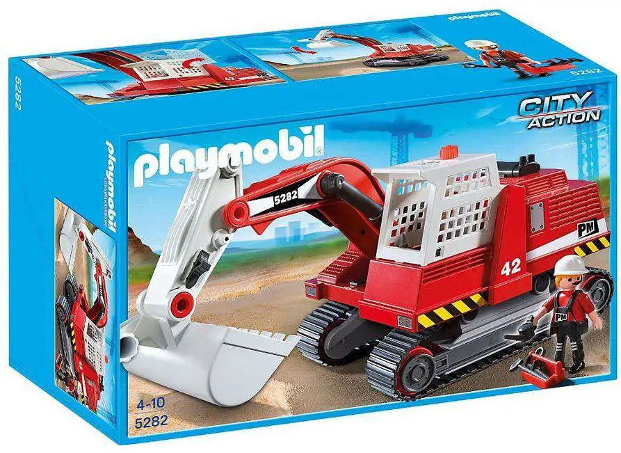 defect Mutual Eight Playmobil City Action Construction Excavator Set 5282 - ToyWiz