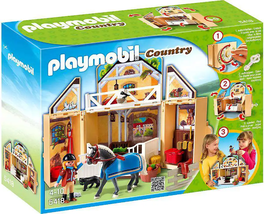 Mona Lisa aantrekkelijk Knikken Playmobil Country My Secret Play Box Horse Stable Set 5418 - ToyWiz